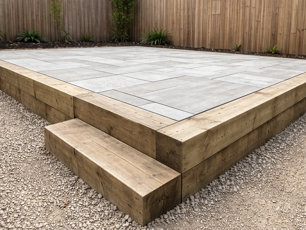 How to Build a Raised Patio With Sleepers Step by Step