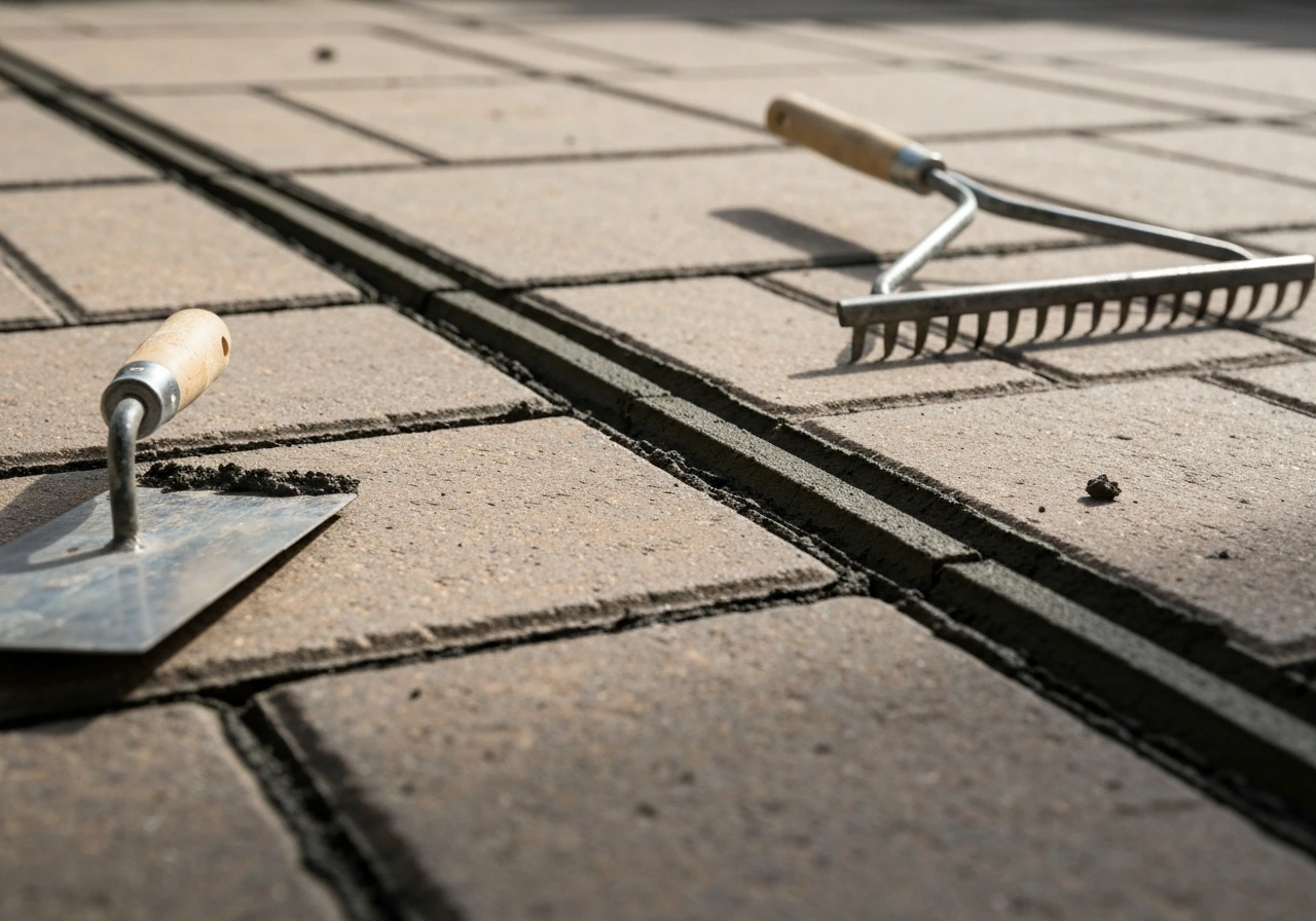 how to point a patio